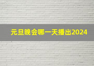 元旦晚会哪一天播出2024