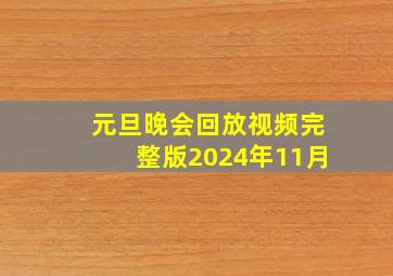 元旦晚会回放视频完整版2024年11月