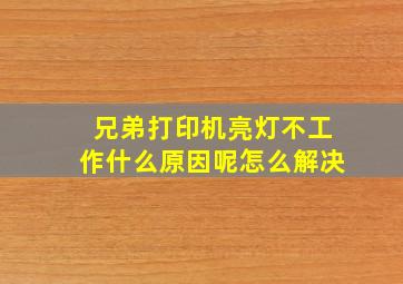 兄弟打印机亮灯不工作什么原因呢怎么解决