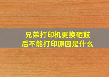 兄弟打印机更换硒鼓后不能打印原因是什么