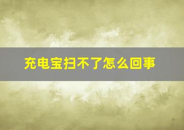 充电宝扫不了怎么回事