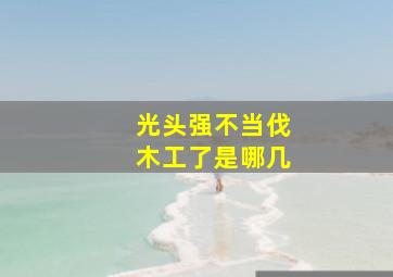 光头强不当伐木工了是哪几