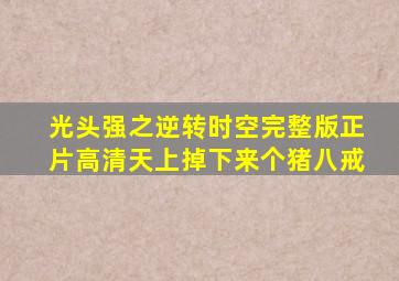 光头强之逆转时空完整版正片高清天上掉下来个猪八戒