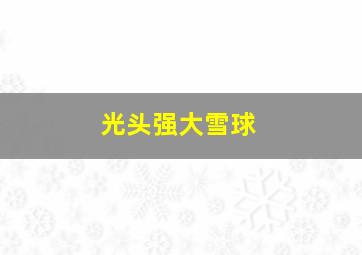 光头强大雪球