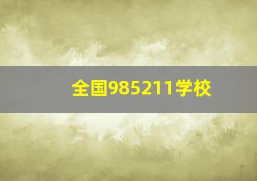 全国985211学校