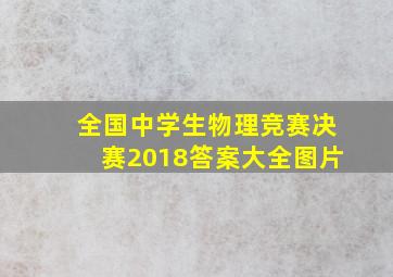 全国中学生物理竞赛决赛2018答案大全图片