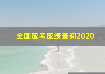 全国成考成绩查询2020