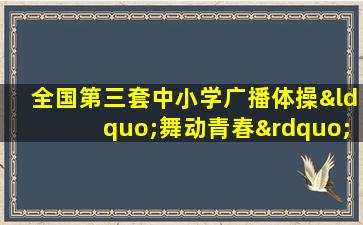 全国第三套中小学广播体操“舞动青春”