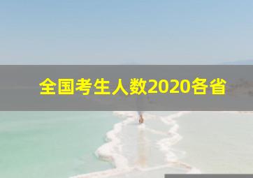 全国考生人数2020各省