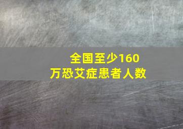 全国至少160万恐艾症患者人数