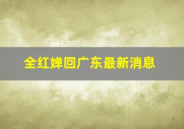 全红婵回广东最新消息