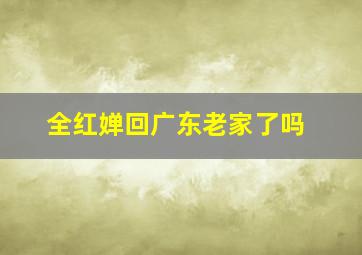 全红婵回广东老家了吗