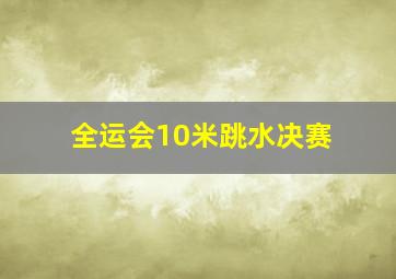 全运会10米跳水决赛