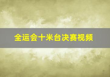 全运会十米台决赛视频