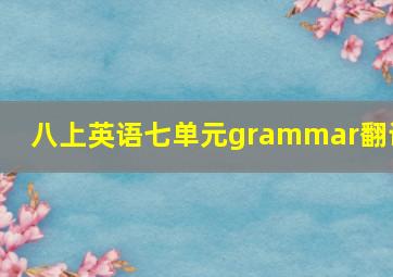 八上英语七单元grammar翻译