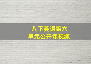 八下英语第六单元公开课视频