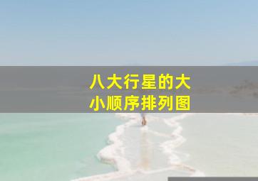 八大行星的大小顺序排列图