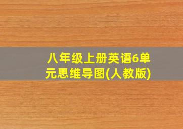 八年级上册英语6单元思维导图(人教版)