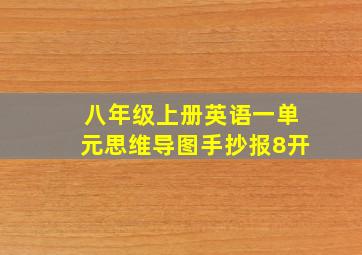 八年级上册英语一单元思维导图手抄报8开