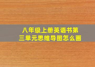 八年级上册英语书第三单元思维导图怎么画