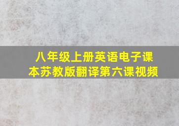 八年级上册英语电子课本苏教版翻译第六课视频