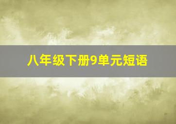 八年级下册9单元短语