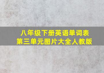 八年级下册英语单词表第三单元图片大全人教版