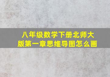 八年级数学下册北师大版第一章思维导图怎么画