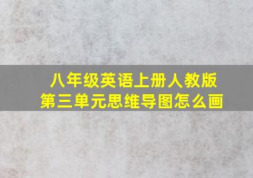 八年级英语上册人教版第三单元思维导图怎么画