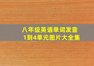 八年级英语单词发音1到4单元图片大全集