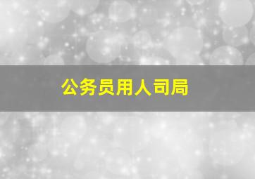 公务员用人司局