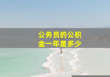 公务员的公积金一年是多少