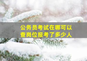 公务员考试在哪可以查岗位报考了多少人