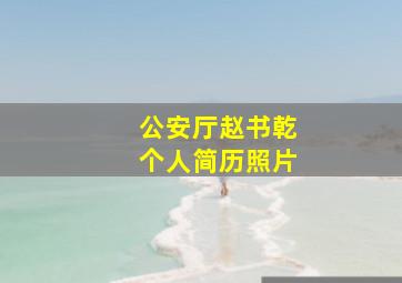 公安厅赵书乾个人简历照片