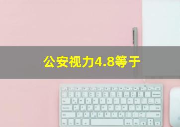 公安视力4.8等于