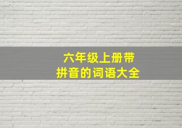 六年级上册带拼音的词语大全