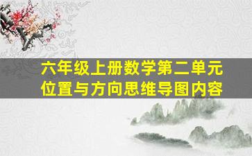 六年级上册数学第二单元位置与方向思维导图内容