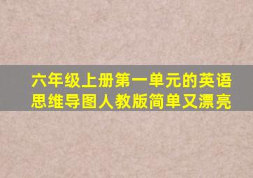 六年级上册第一单元的英语思维导图人教版简单又漂亮