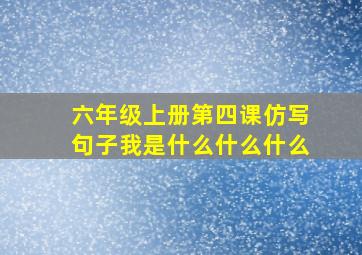 六年级上册第四课仿写句子我是什么什么什么