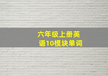 六年级上册英语10模块单词