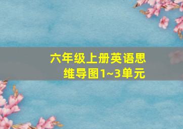 六年级上册英语思维导图1~3单元