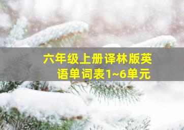 六年级上册译林版英语单词表1~6单元