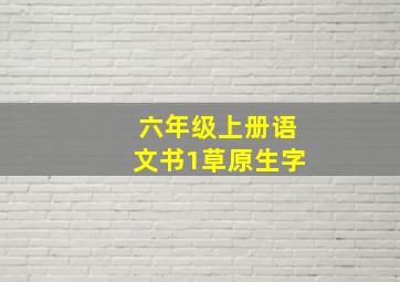 六年级上册语文书1草原生字