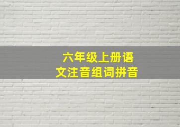 六年级上册语文注音组词拼音