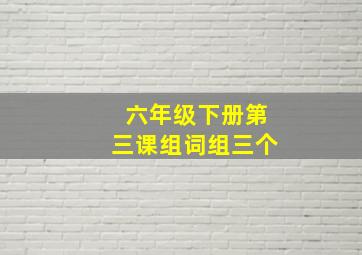 六年级下册第三课组词组三个