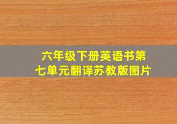 六年级下册英语书第七单元翻译苏教版图片