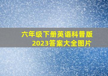 六年级下册英语科普版2023答案大全图片