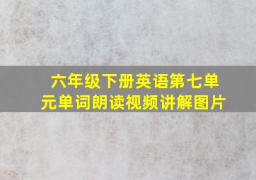 六年级下册英语第七单元单词朗读视频讲解图片