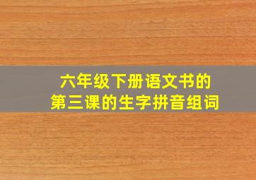 六年级下册语文书的第三课的生字拼音组词