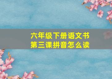 六年级下册语文书第三课拼音怎么读